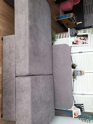 Corner sofa bed like new, gray with pillow set