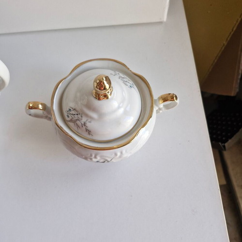 Walbrzych Poland collectible set, 3 pieces, cup, sugar bowl, teapot used
