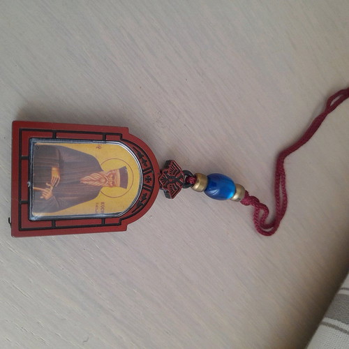 Set of 2 new religious amulets with images of Virgin Mary and Kosmas Aitolos