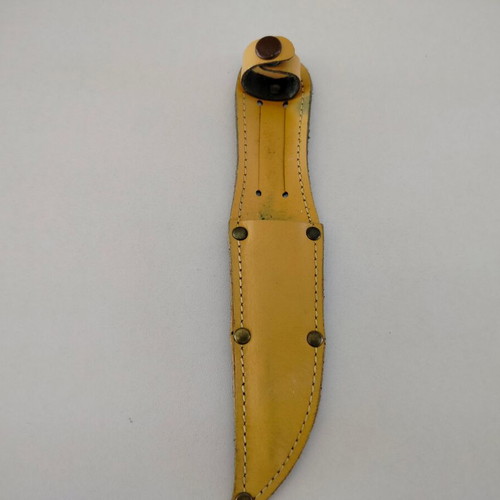 Traditional Cretan decorative souvenir knife with engraved mantinada on blade