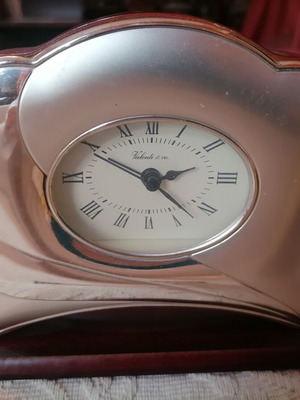 Valenti Silver Table Clock New Analog