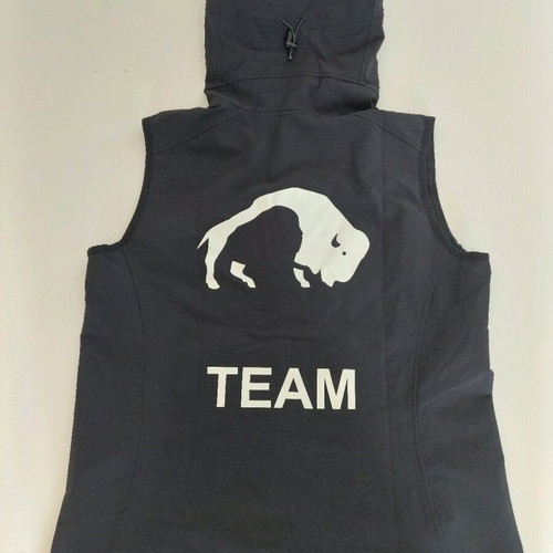 Tatonka team softshell vest hooded size M like new, black