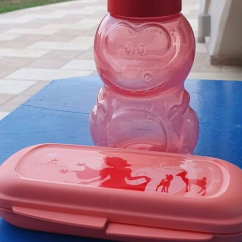 Tupperware Princess Disney kids snack box set with bottle new