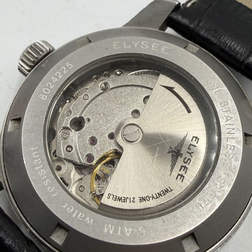 Elysee Pilot Automatic men's watch like new, stainless steel and leather