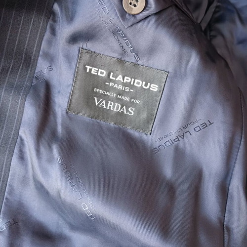 Ted Lapidus suit blue with thin stripe like new