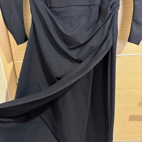 Zara office dress below the knee with 3/4 sleeve like new, blue