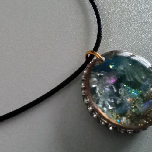 Handmade Mermaid Necklace 2in1 new, blue and gold