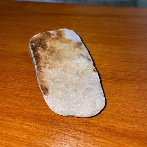 White quartz new with green inclusions