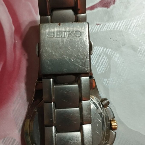 Seiko wristwatch, blue and silver, men's