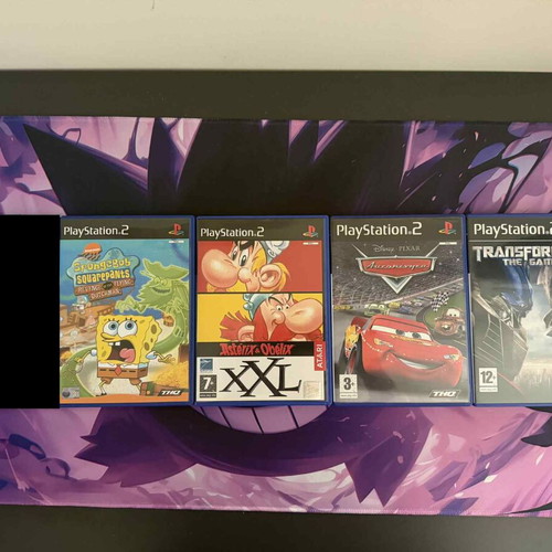 PlayStation 2 Games SpongeBob, Astérix & Obélix, Cars, Transformers like new
