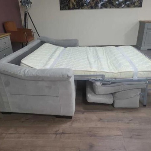 Gray fabric sofa three-seater with sleep function new