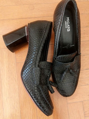 Migato γυναικεία loafers με χοντρό τακούνι, σαν καινούργια, νούμερο 38