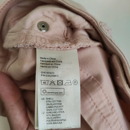 H&M L.O.G.G. Women's Skinny Jeans in Pastel Pink (Size EUR 38)