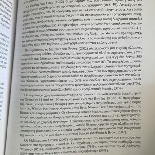 Nursing Theories book like new, Greek language