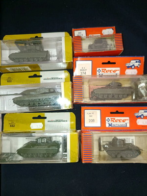 Λοτ 6 Roco minitanks 1/87 σαν καινούργιο