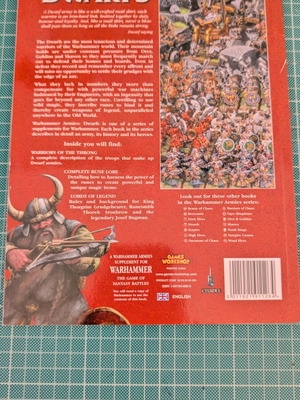 Warhammer Fantasy Dwarfs Army Book 7th Edition