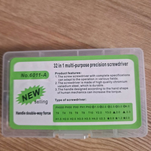 Precision screwdriver set 32-in-1 new with extension and bits