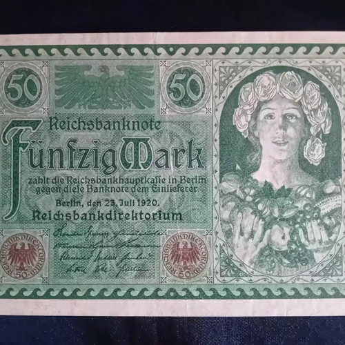 German 50 Mark banknote 1920 like new