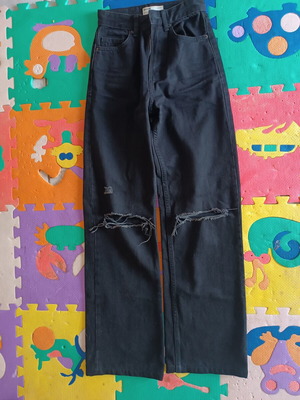 Bershka 90s Wide Jeans No 32 Black Like New