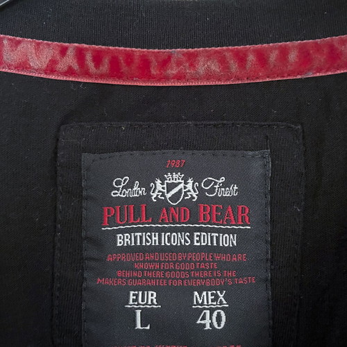 Pull & Bear T-shirt short sleeve Large used, black