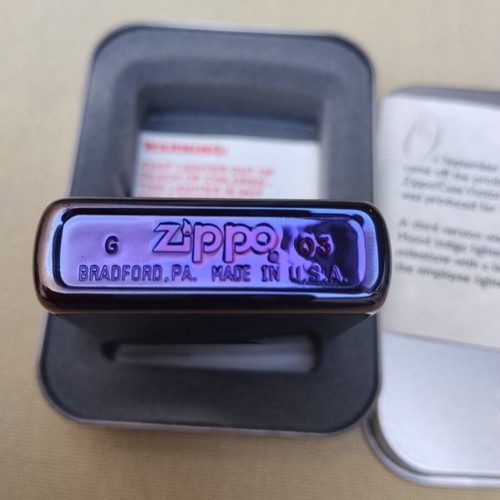 Zippo 2003 "400 Million" Mood Indigo lighter like new, collectible edition