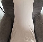 Biancoghiaccio fitted draped dress gray used, size M