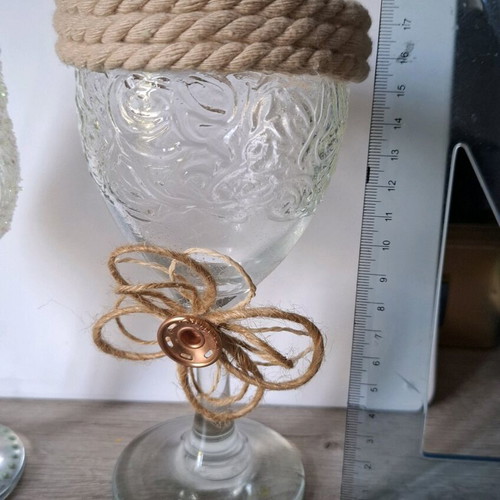 Decorative glasses with decoupage method like new