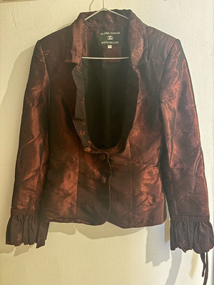 Women's vintage jacket like new, dark burgundy-brown, size XL
