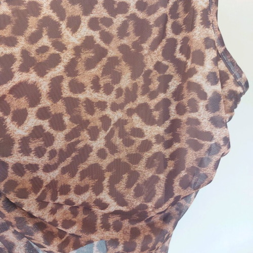 Leopard halter top medium new Shein brown