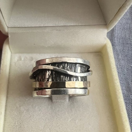 K.and silver-gold ring size 59