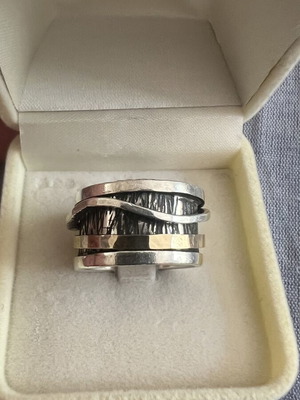 K.and silver-gold ring size 59