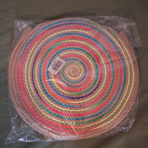 Straw shoulder bag, multicolored, 29×26cm