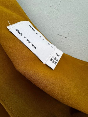 ASOS satin dress, orange yellow