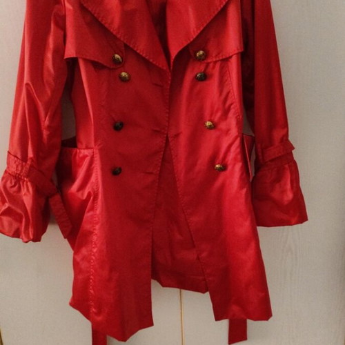 Maxin spring trench coat red xl with balloon cuffs like new