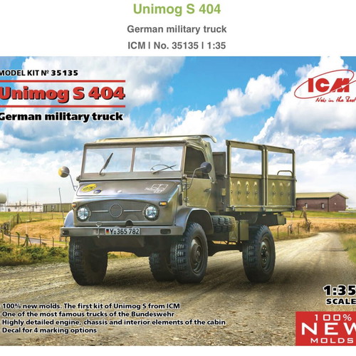 Unimog S 404 German Military Truck Model Kit new