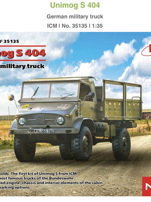 Unimog S 404 German Military Truck Model Kit new