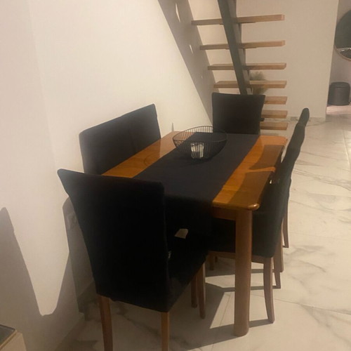 Wooden dining set with 6 chairs