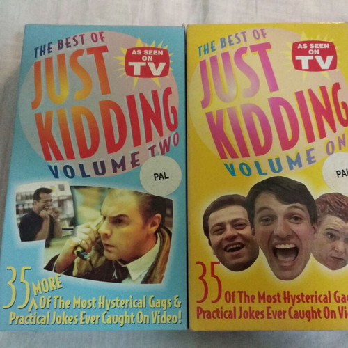 The Best of Just Kidding Volume One & Two VHS tapes used, 2 pieces