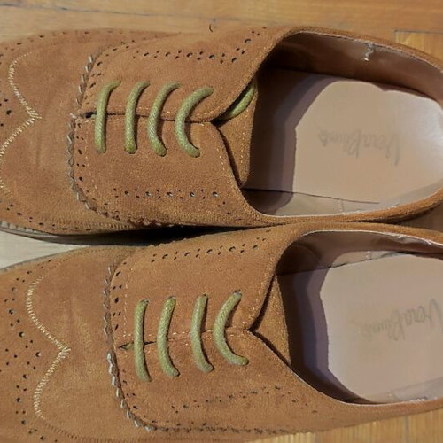 Camel suede oxford women's Vera Blum size 38 like new