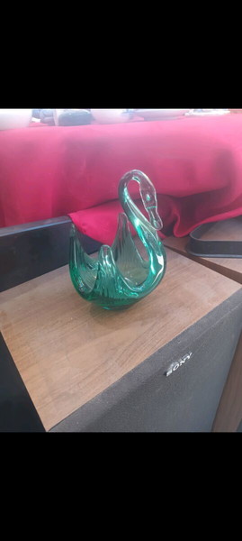 Centro de mesa de cristal de Murano Cigno Bon Bon