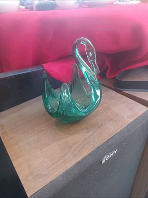Centro de mesa de cristal de Murano Cigno Bon Bon