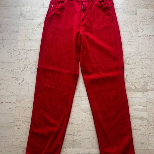 Red corduroy pants Bershka like new, size 40