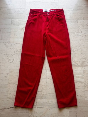 Red corduroy pants Bershka like new, size 40