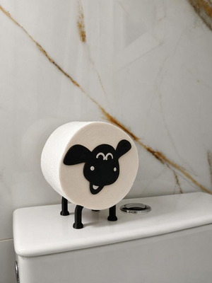 Sheep-shaped toilet paper holder, made to order