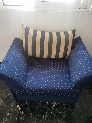Armchair bed like new, solid wood, 100x85 cm closed, 220 cm open