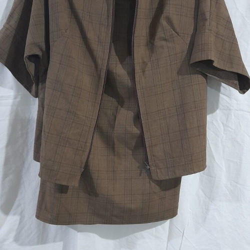 Women's blazer set XL 42 brown like new, wool