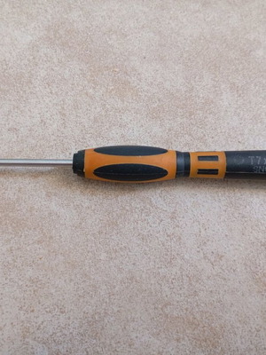 Precision screwdriver T7x50 used, hex star-shaped tip