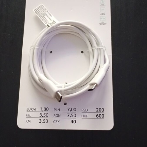USB-C to USB-C Charger cable new, white color