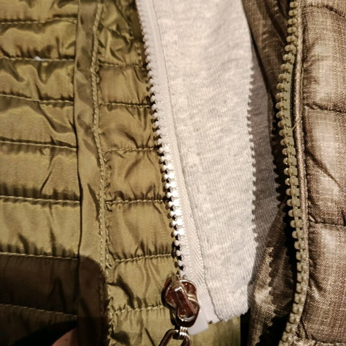Khaki jacket like new with removable hoodie and inner sweatshirt