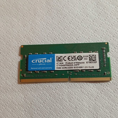 Crucial DDR4 8GB Sodimm 3200MHz laptop memory